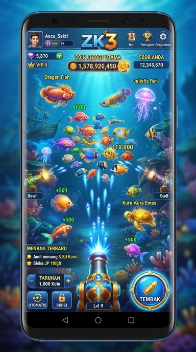 Cuplikan layar menu unduhan zk3 untuk perangkat Android